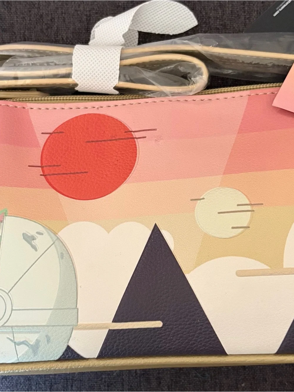 Loungefly Pink Gradient Crossbody Bag with Baby Alien Scene